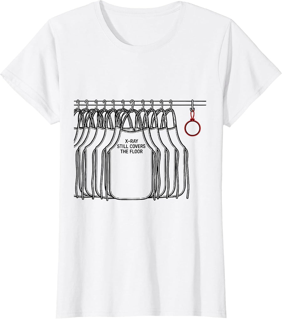 Women's X-Ray Still Covers The Floor Funny Radiology Tech Christmas T-Shirt - White