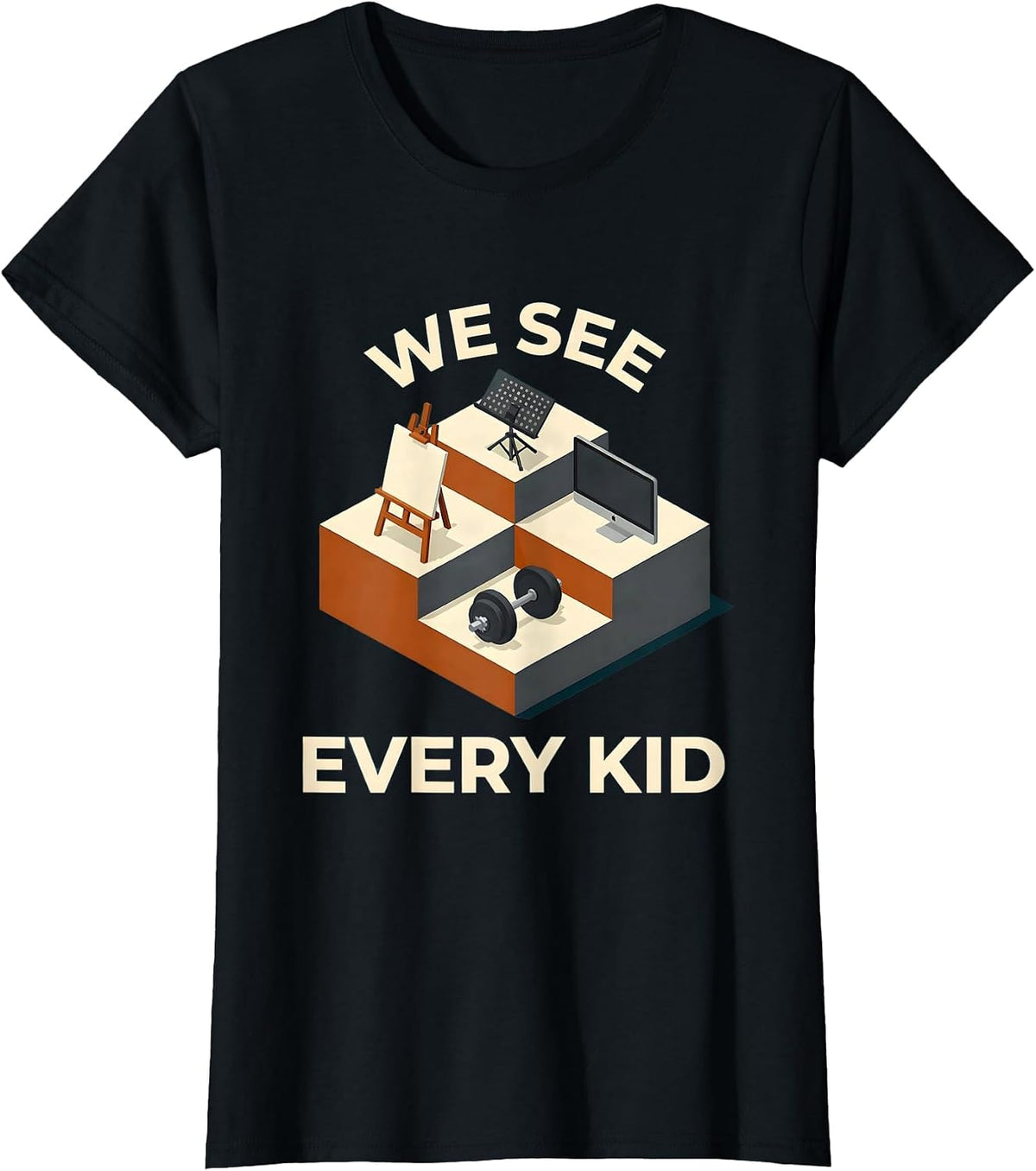 We See Every Kid Specials Squad Art Music PE Tech Teacher T-Shirt - Black