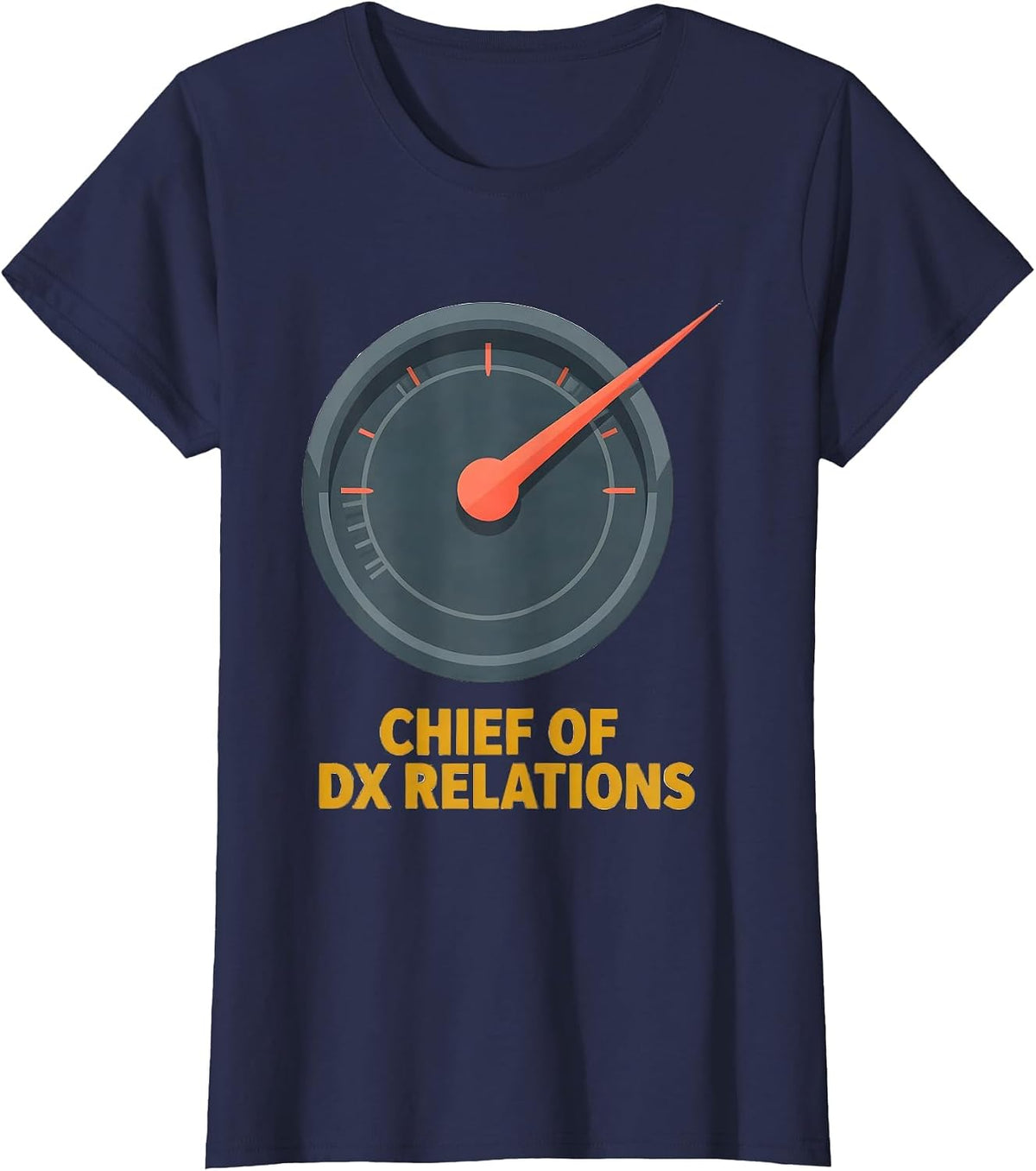 Women's Chief Of DX Relations Funny Ham Radio Operator Gift T-Shirt - Navy Blue