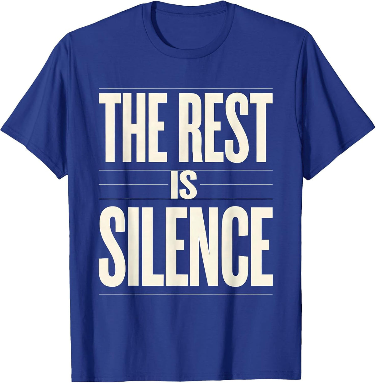 Men's The Rest Is Silence Classic Shakespeare Literary Quote Wit T-Shirt - Royal Blue