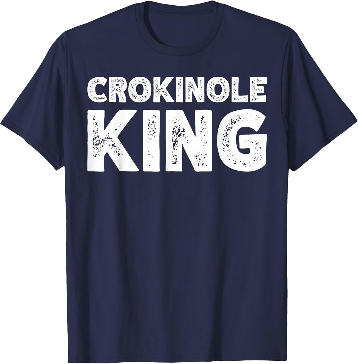 Crokinole Board Game T-Shirt - Navy Blue