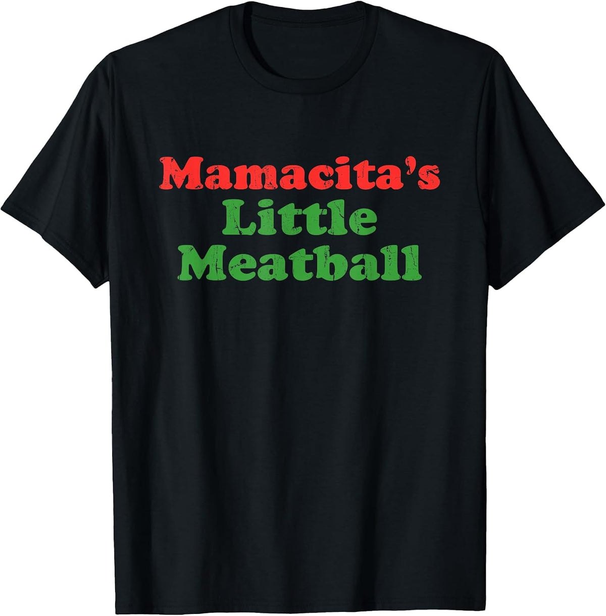 Mamacita's Little Meatball T-Shirt - Black