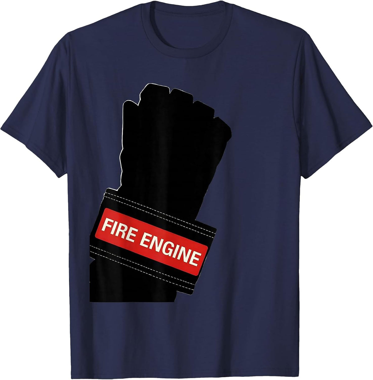 FIRE ENGINE Swiss International Firefighter Department Pride T-Shirt - Navy Blue