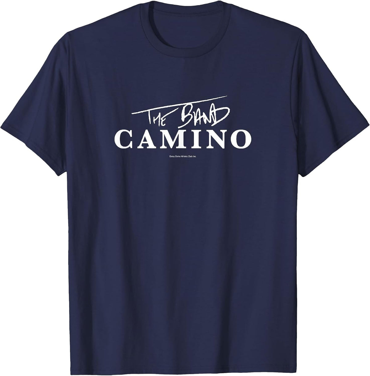 White Logo T-Shirt - Navy Blue