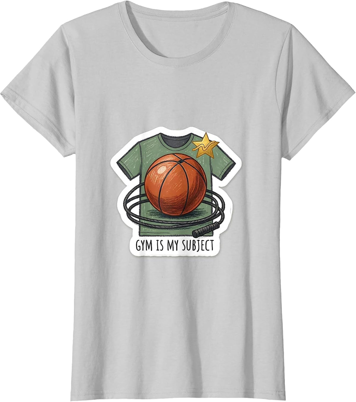 Gym Is My Subject PE Teacher Back To School Physical T-Shirt - Silver Grey