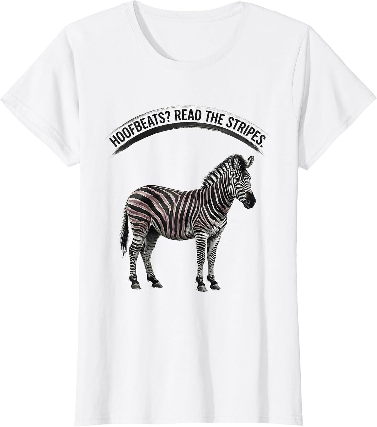 Hoofbeats? Read The Stripes Awareness EDS Down Syndrome T-Shirt - White