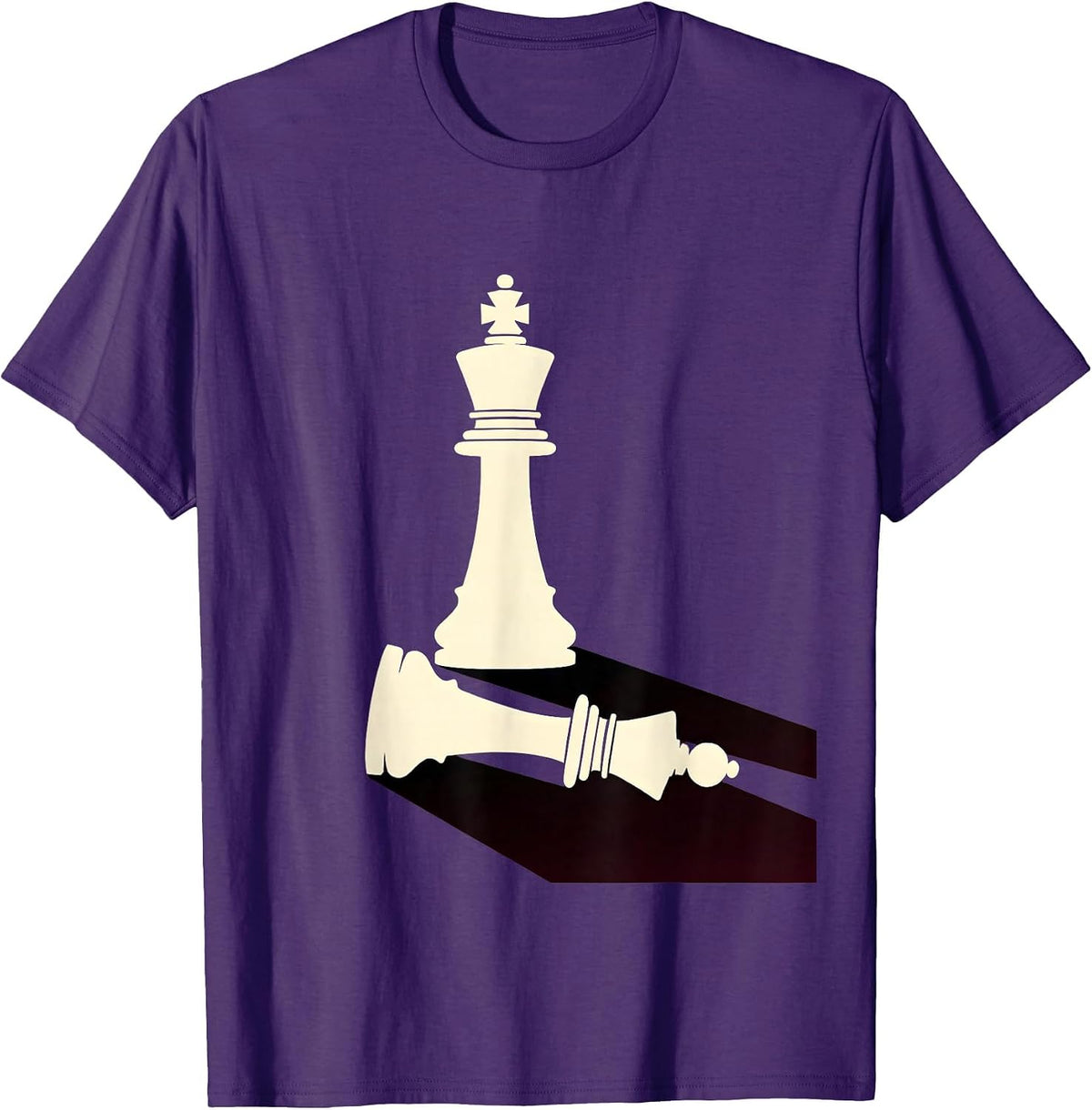 My Girlfriend Beats Me Chess Illustration T-Shirt - Purple