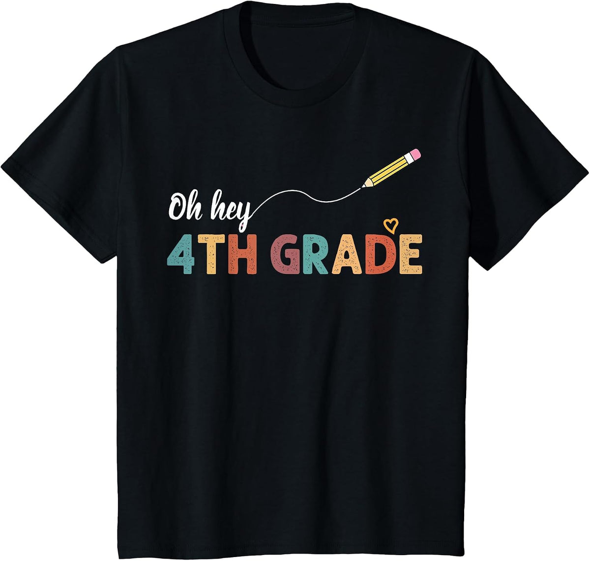Oh Hey Fourth Grade Team Back to School T-Shirt - Black