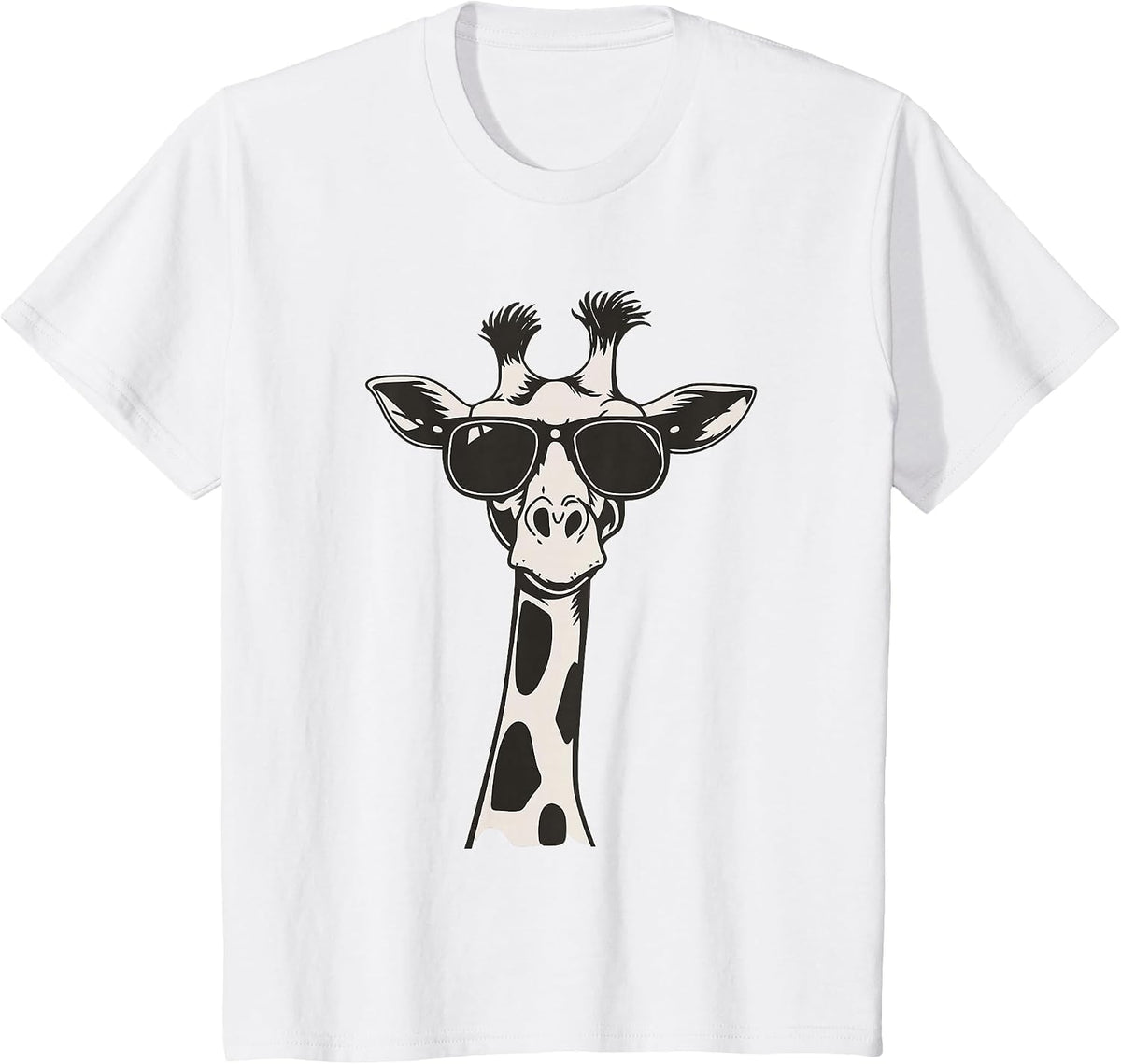 Cool Giraffe with Sunglasses T-Shirt - White