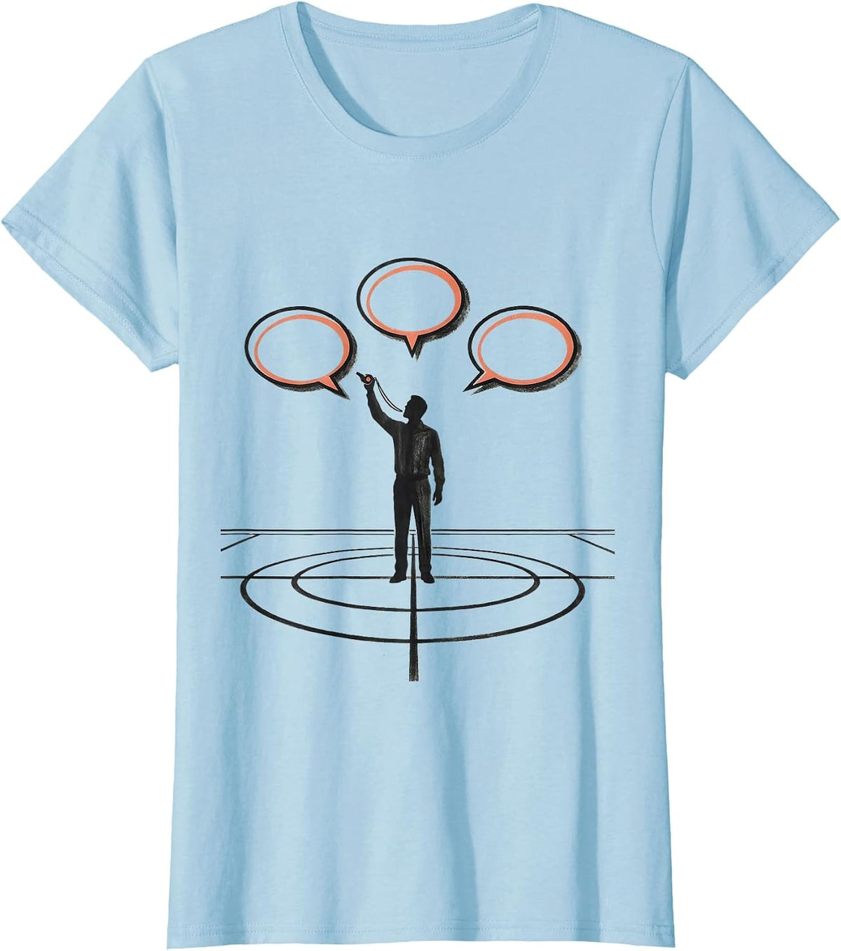 PE Teacher Gym Whistle Back To School Staff T-Shirt - Baby Blue
