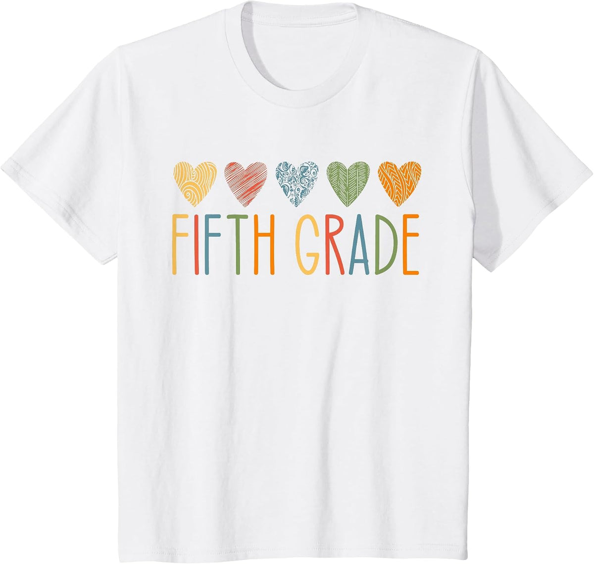 Fifth Grade Teacher Life 5th Grade Back to School Heart Love T-Shirt - White