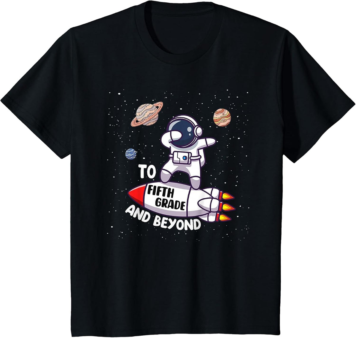 Back to Fifth Grade and Beyond-Funny First Day of School T-Shirt - Black