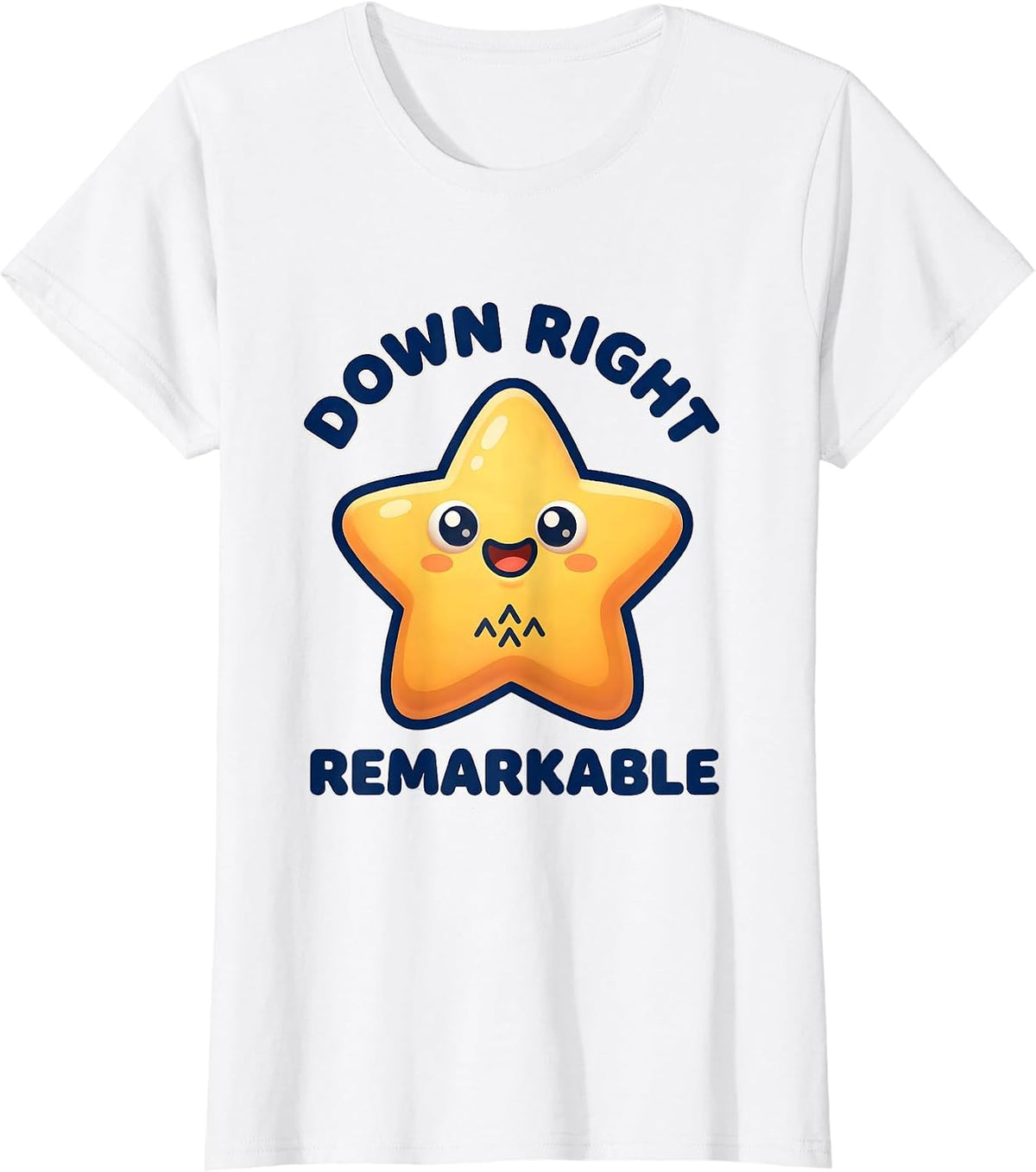 Women's Down Right Remarkable Cute Kawaii Down Syndrome Awareness T-Shirt - White