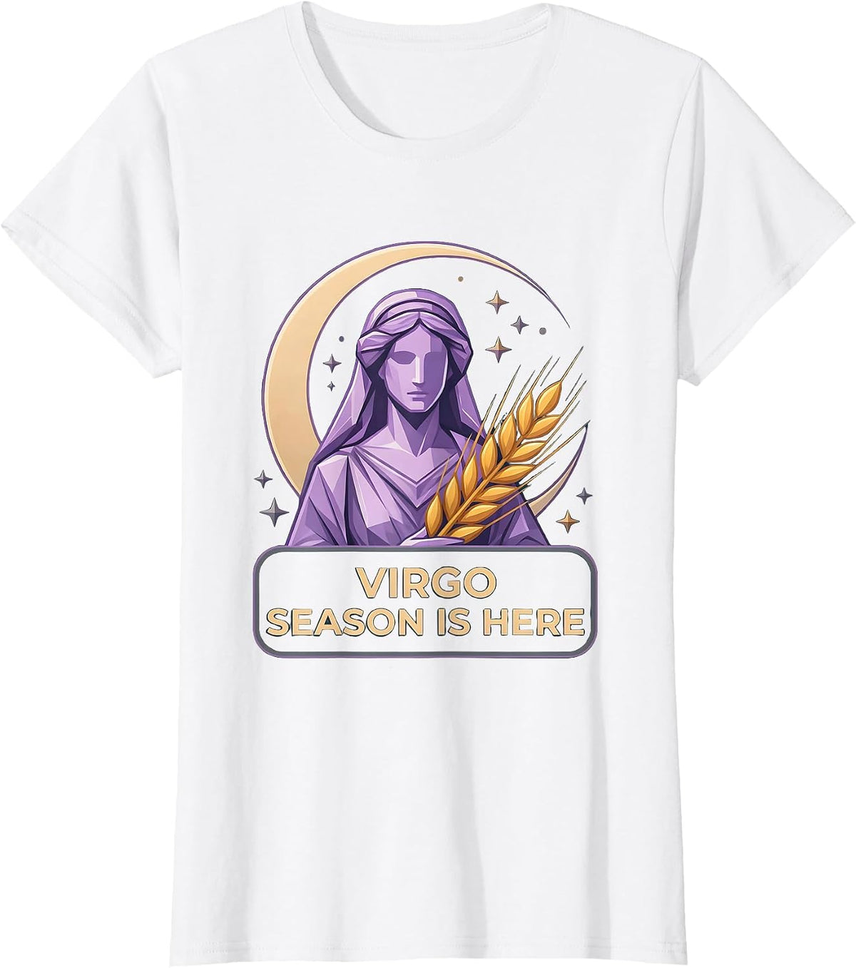 Virgo Season Is Here Zodiac Astrology Design T-Shirt - White