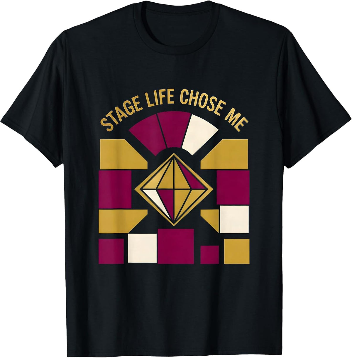 Men's Stage Life Chose Me Showgirl Graphic Design T-Shirt - Black