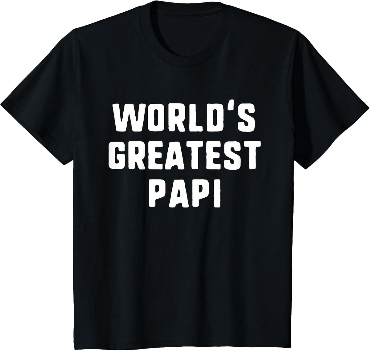 World's Greatest Papi Funny Family T-Shirt - Black