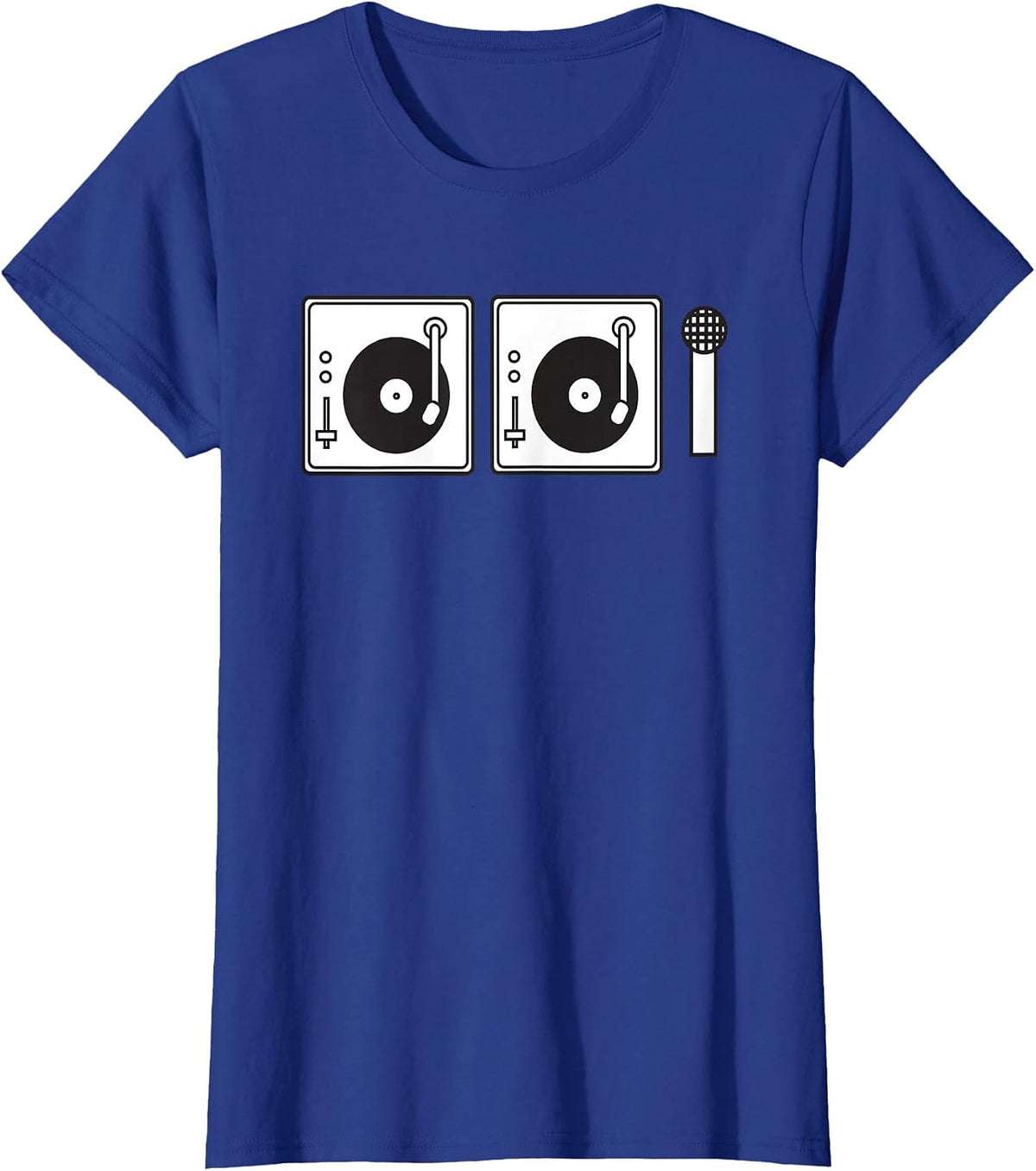 2 Turntables and a Microphone T-Shirt T-Shirt - Royal Blue