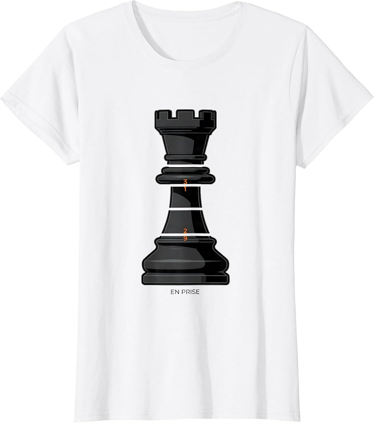 En Prise Exploded View Chess Lover Gift Board Game Humor T-Shirt - White
