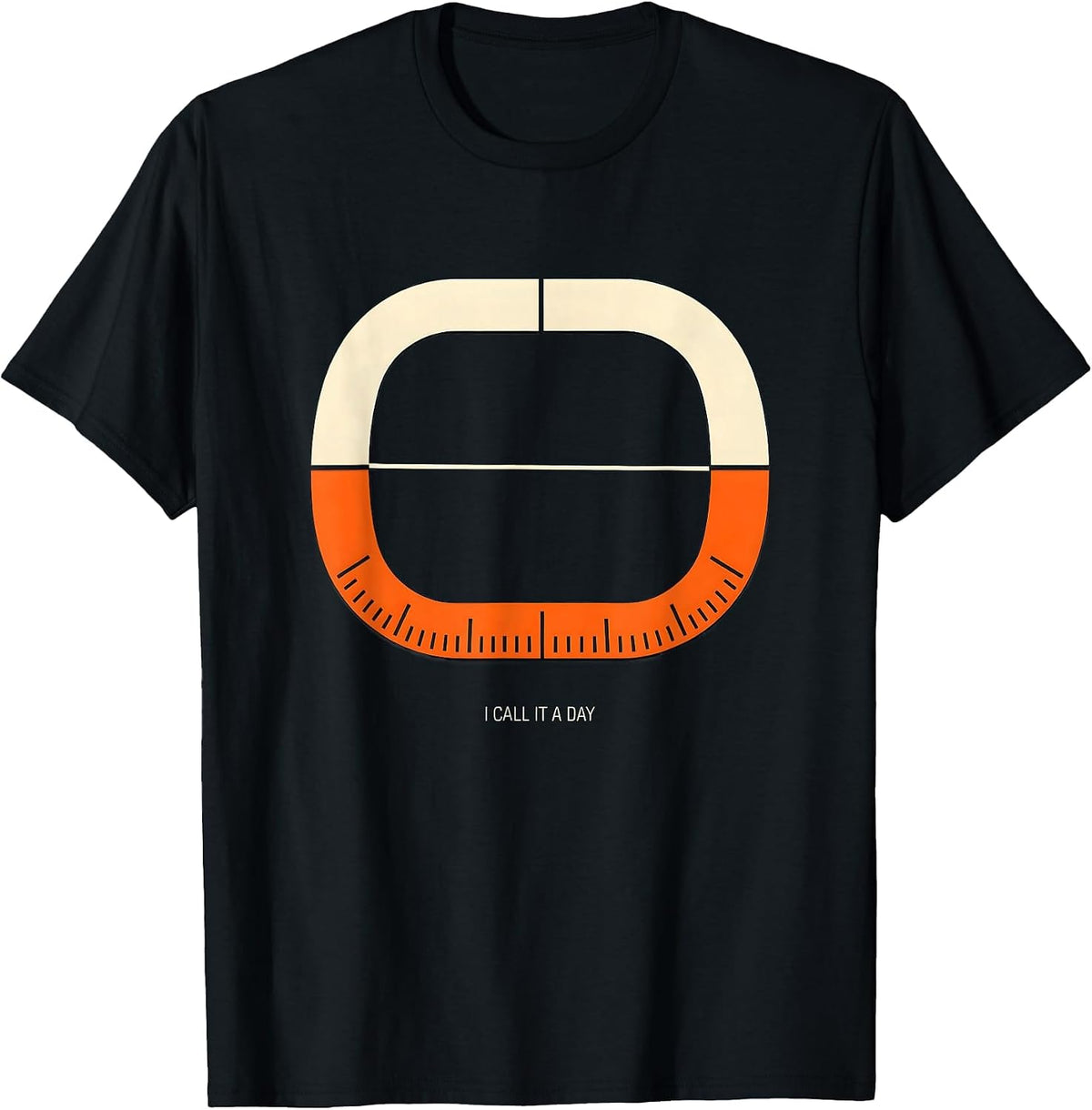 Men's I Call It A Day Stencil Ham Radio Operator Hobby Humor T-Shirt - Black