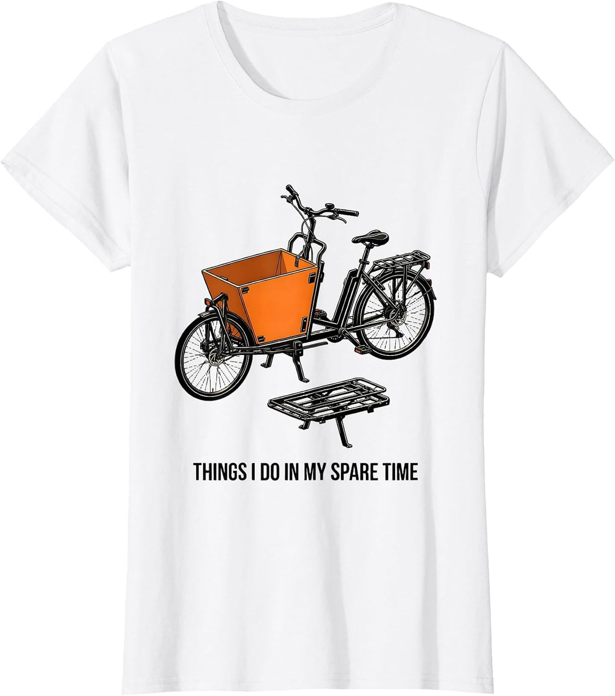 Things I Do In My Spare Time Funny Biker Motorcycle Cycling T-Shirt - White