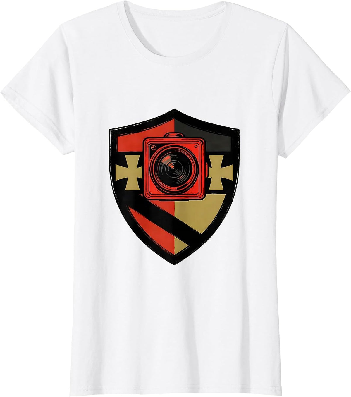 Sealed Shield Badge Firefighter Thermal Camera Tribute T-Shirt - White