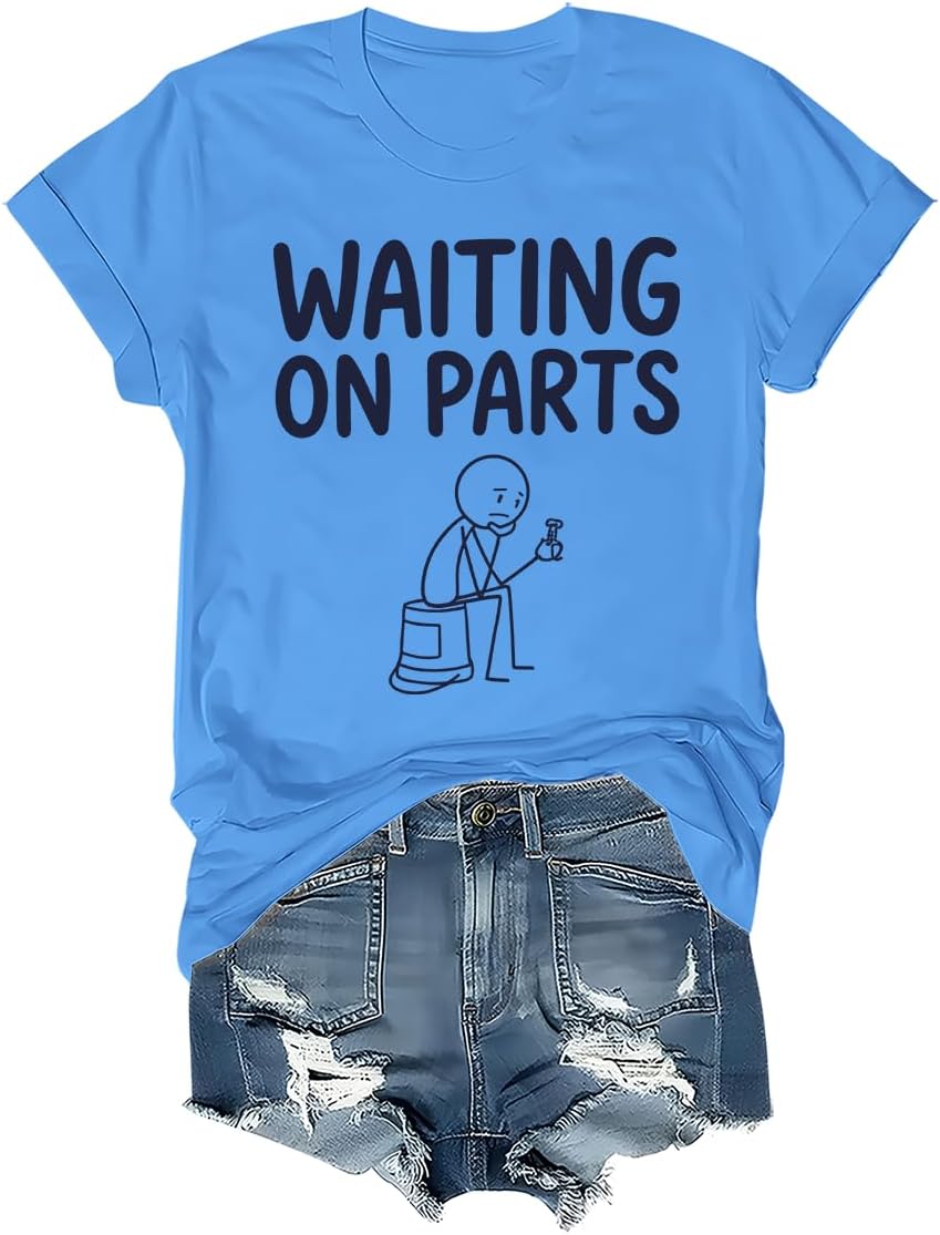 Waiting On Parts Shirt Funny Car Technician Shirts for Men Women Auto Technician Garage Graphic T-Shirt - Crewneck Carolina