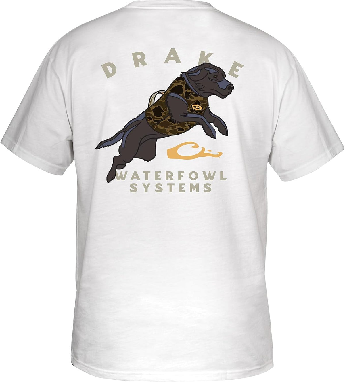 Drake Waterfowl Men's Retro Black Lab T-Shirt - White