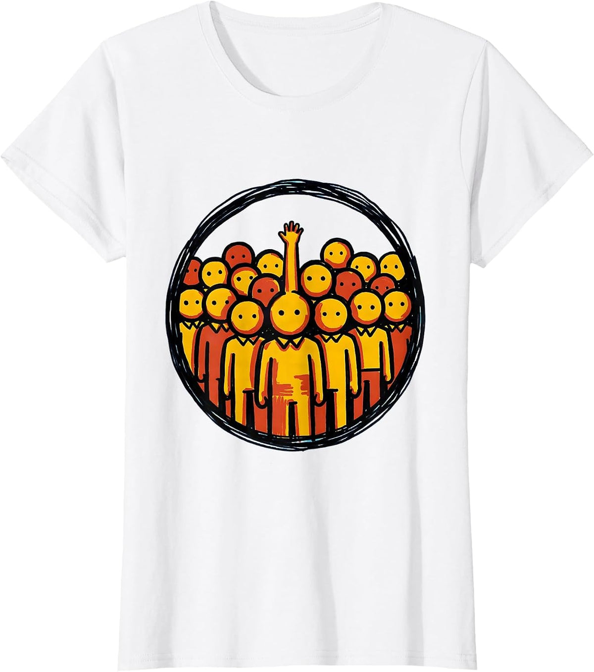 First Grade Hand Raiser Graduation Illustration T-Shirt - White