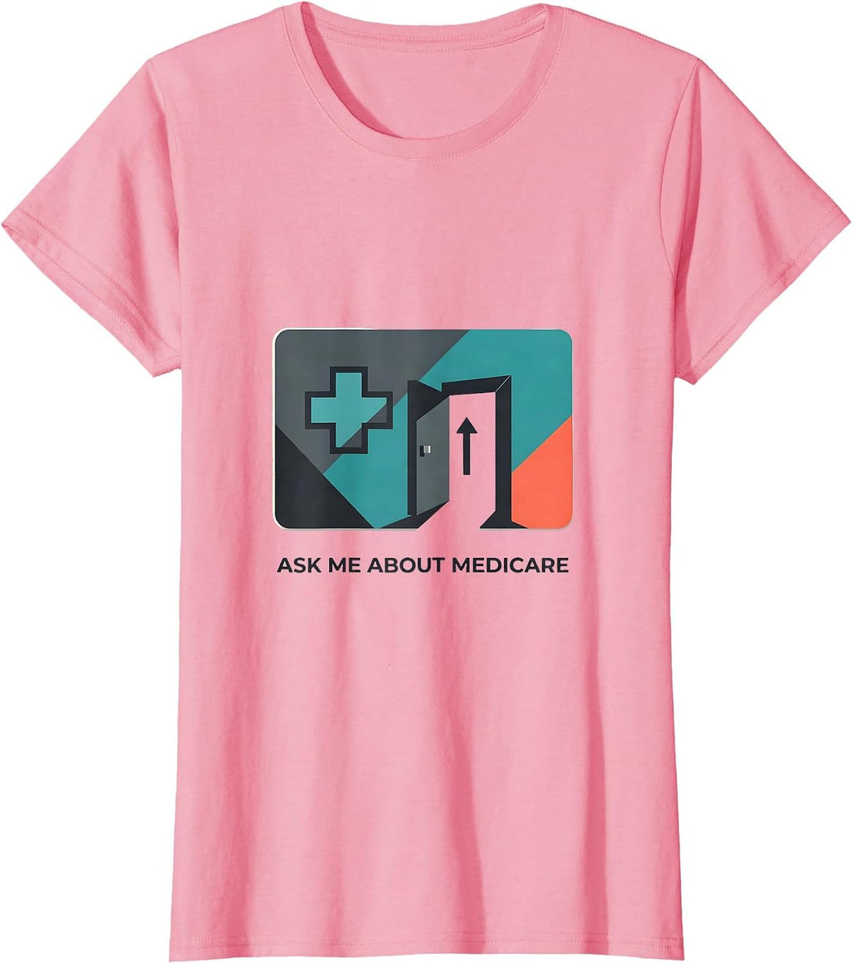 Women's Ask Me About Medicare Funny Realtor Real Estate Agent Gift T-Shirt - Pink