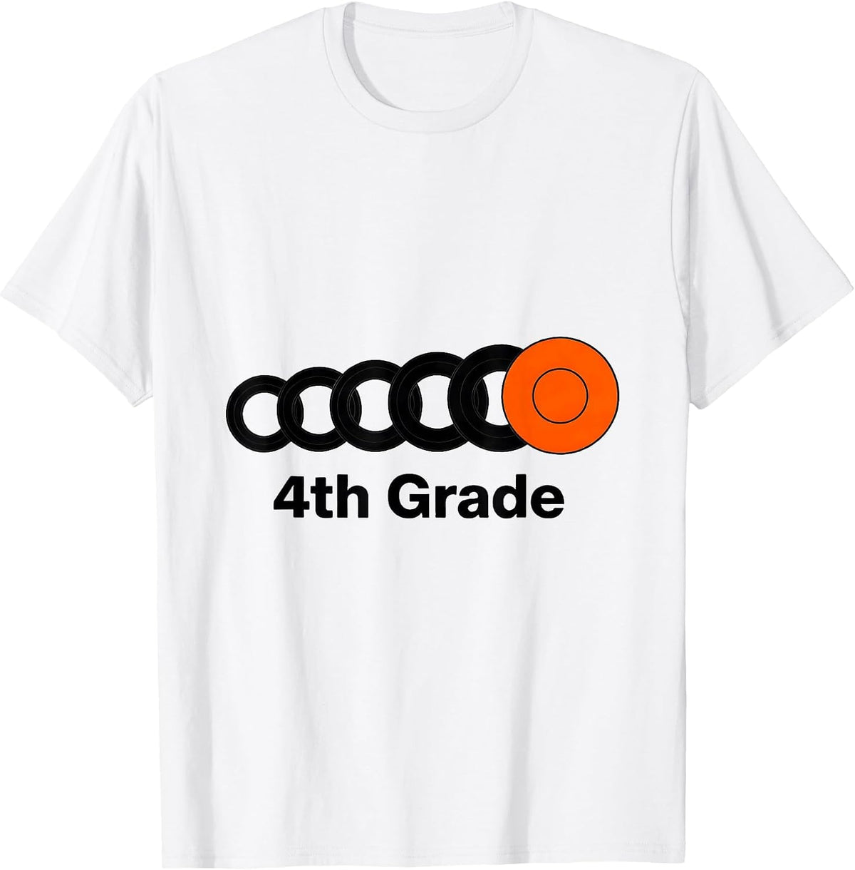 Men's Groovy 4th Grade Back To School First Day of Fourth Grade T-Shirt - White