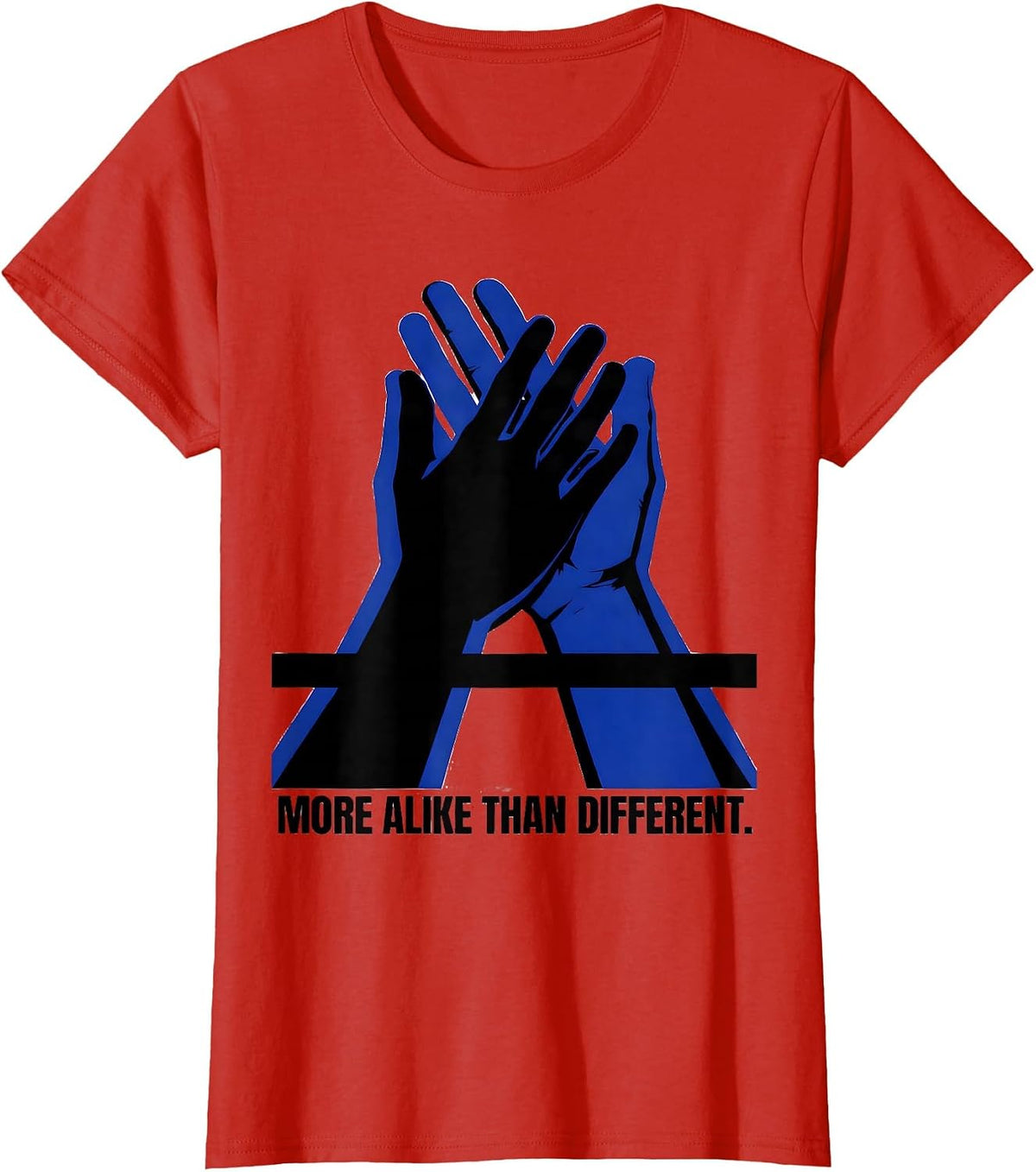Women's More Alike Than Different Down Syndrome Awareness T-Shirt - Red