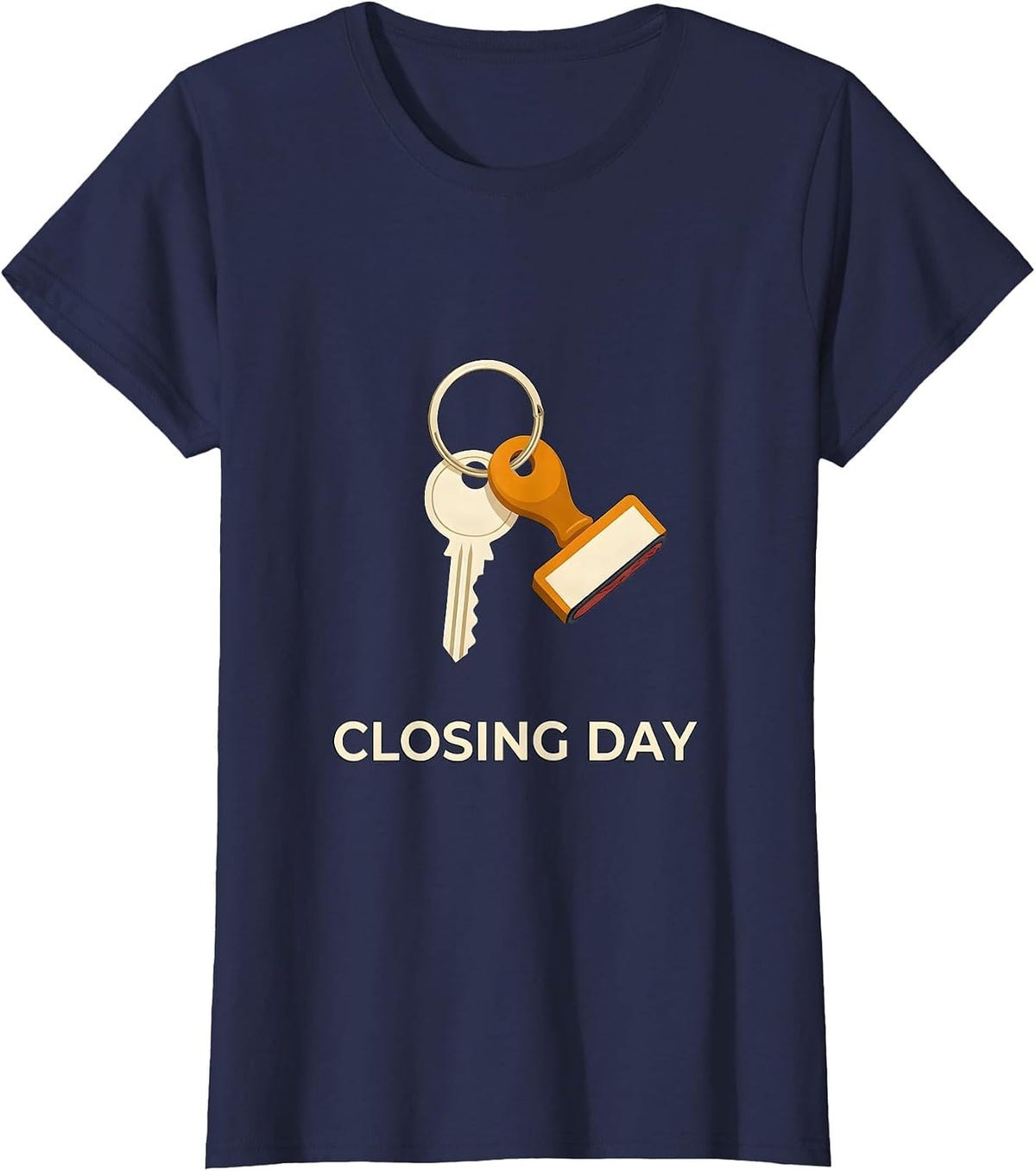 Women's Closing Day Realtor Real Estate Agent Humor Gift T-Shirt - Navy Blue