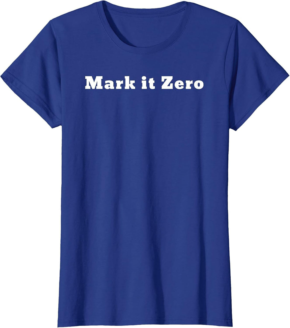 Mark it Zero. Funny Bowling line T-Shirt - Royal Blue