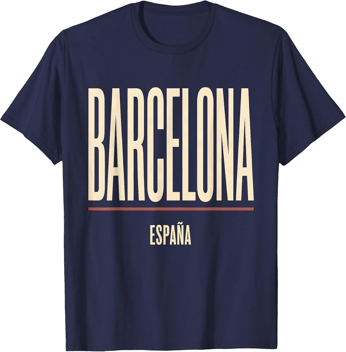 Men's Barcelona España Patriotic Spanish Heritage Souvenir T-Shirt - Navy Blue