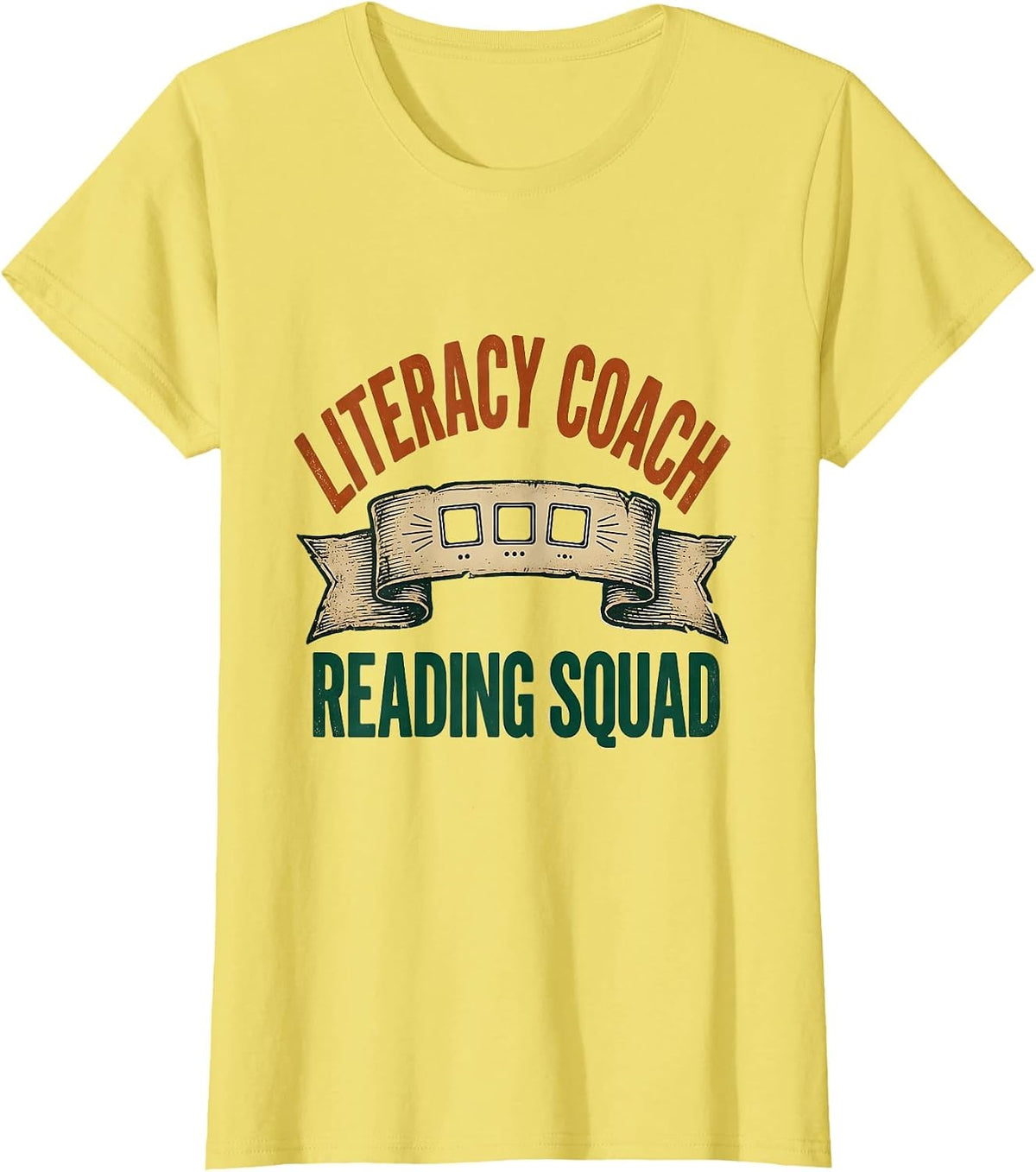Literacy Coach Reading Squad Vintage Phonics Teacher Squad T-Shirt - Lemon Yellow