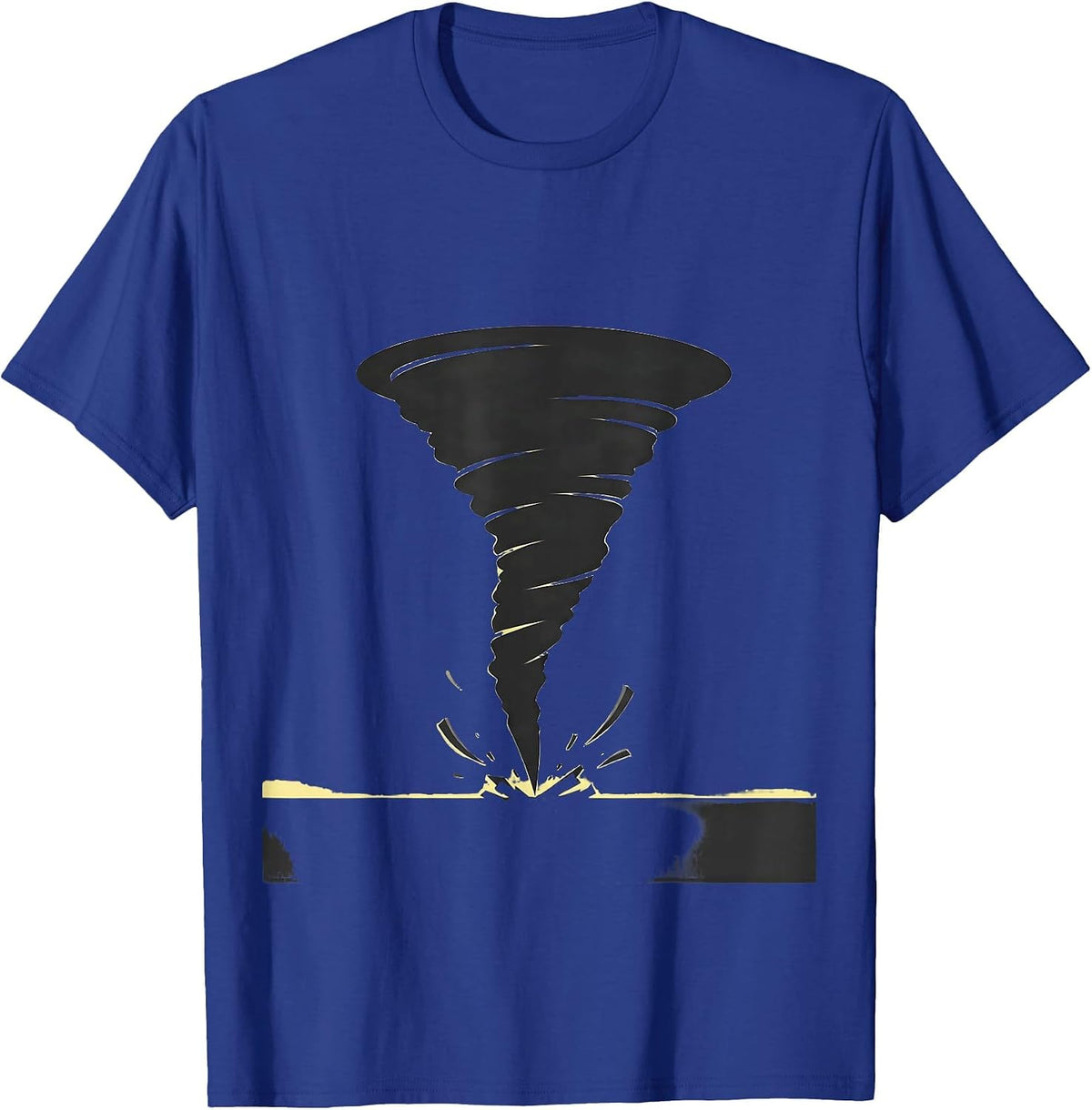 Men's Tornado Touching Down on Open Plains Graphic T-Shirt - Royal Blue