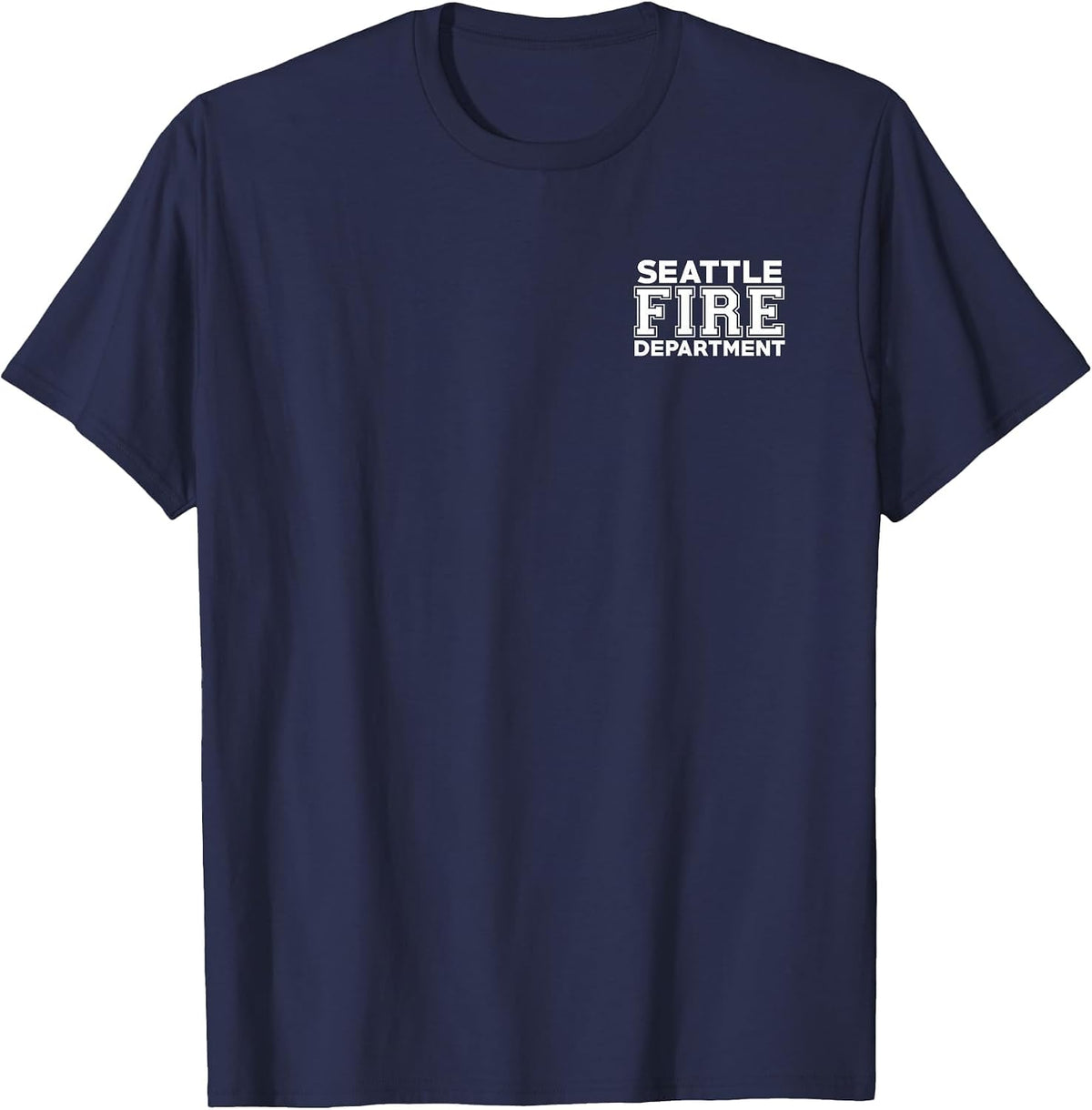 City of Seattle Fire Rescue Washington Firefighter T-Shirt T-Shirt - Navy Blue
