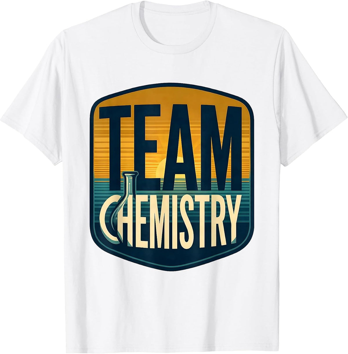 Men's Team Chemistry Retro STEAM Teacher Science Tech Pride T-Shirt - White