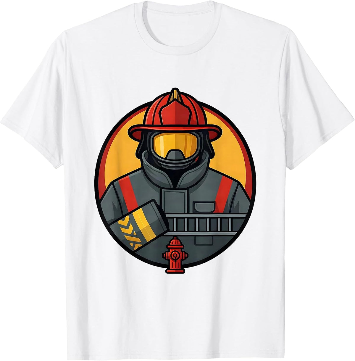 Men's Sealed Firefighter Badge Toddler Boy Kids Birthday T-Shirt - White