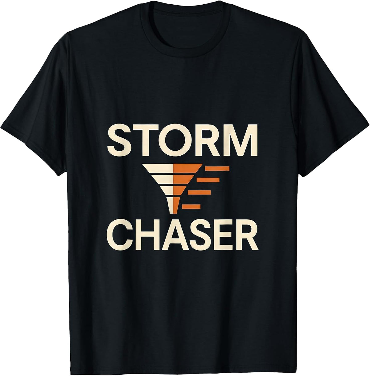 Men's Storm Chaser Minimalist Tornado Meteorology Enthusiast T-Shirt - Black