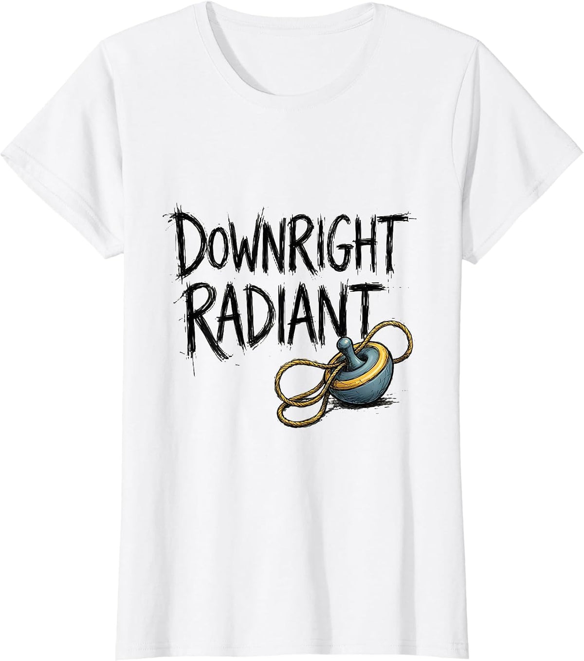 Downright Radiant Hand-Sketched Down Syndrome Awareness T-Shirt - White