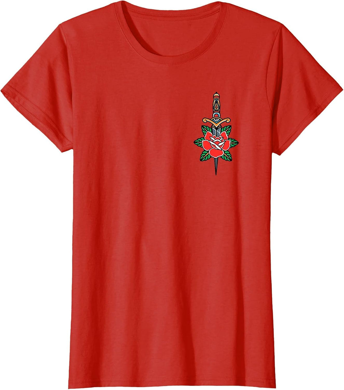 False Friends Traditional American Tattoo Old School Flash T-Shirt - Red