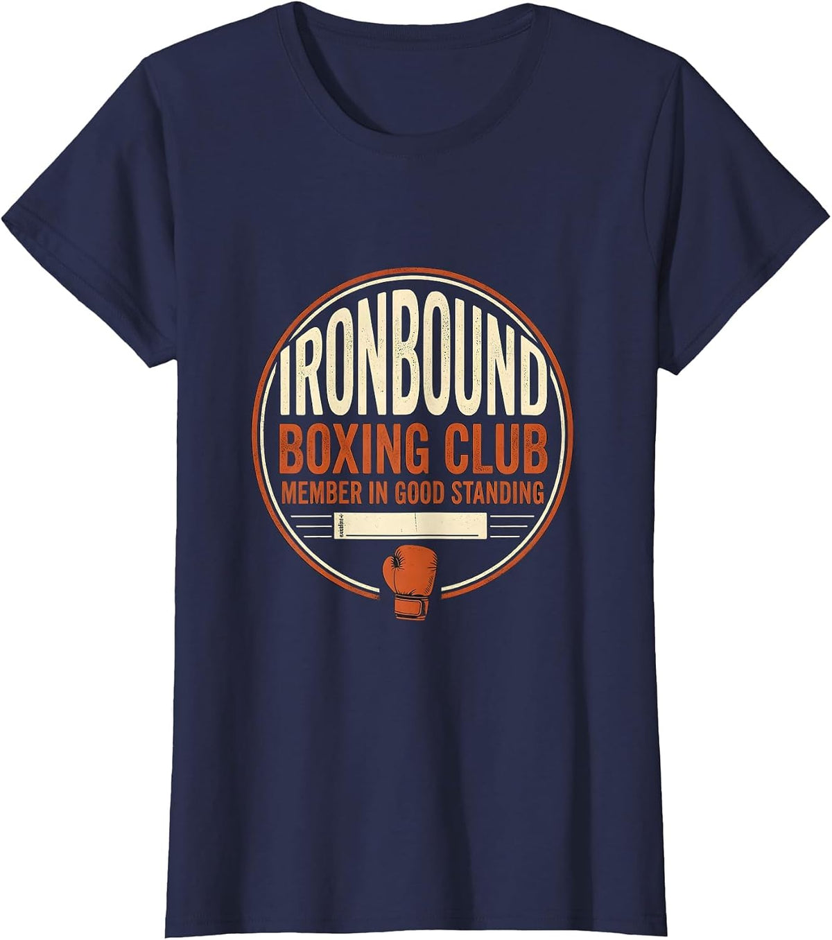 Women's Ironbound Boxing Club, Member In Good Standing Boxing T-Shirt - Navy Blue