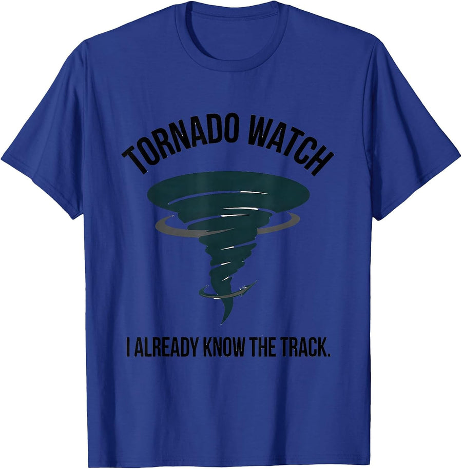 Tornado Watch: I Already Know The Track Meteorology T-Shirt - Royal Blue