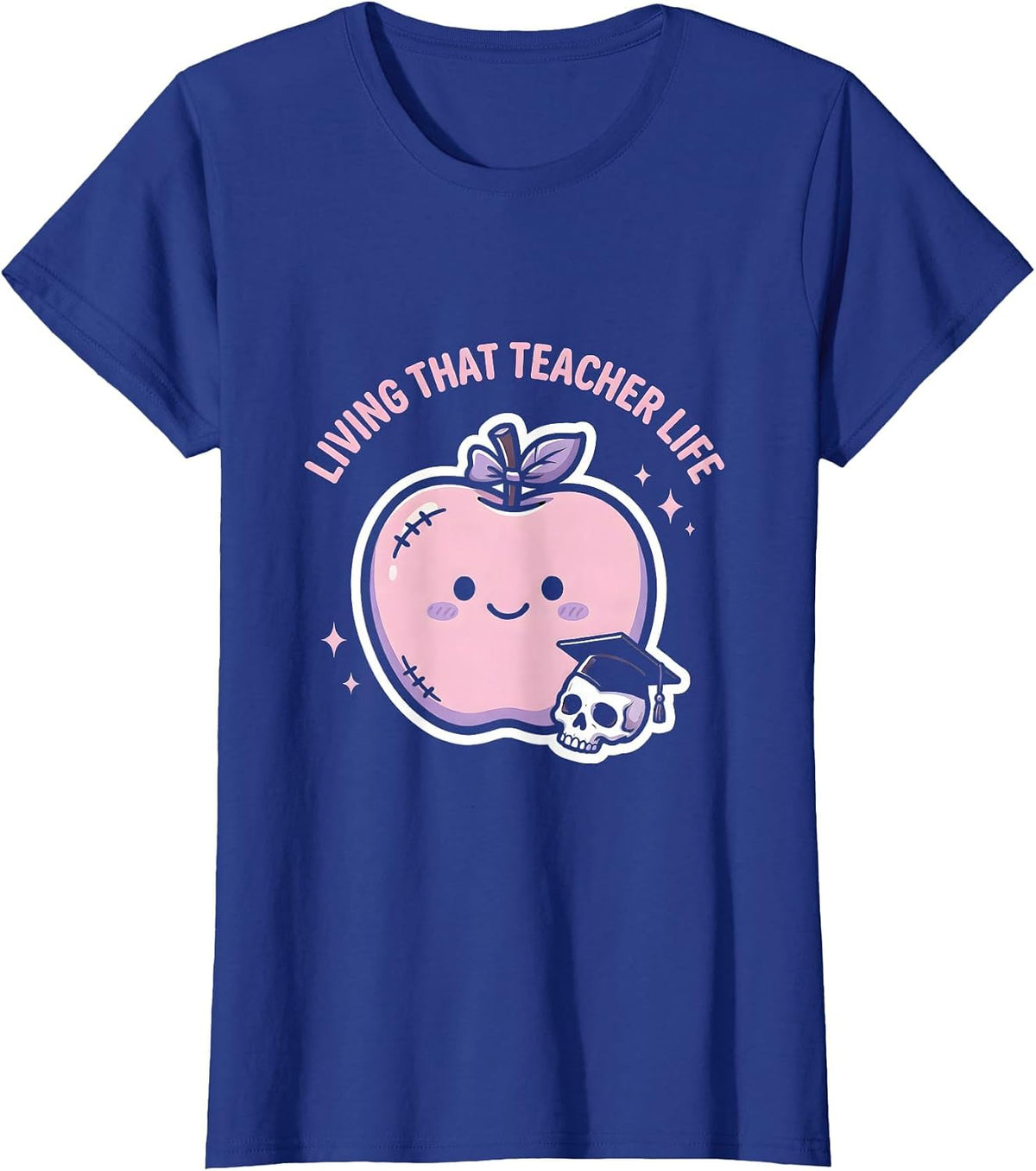 Women's Living That 4th Grade Teacher Life Design T-Shirt - Royal Blue