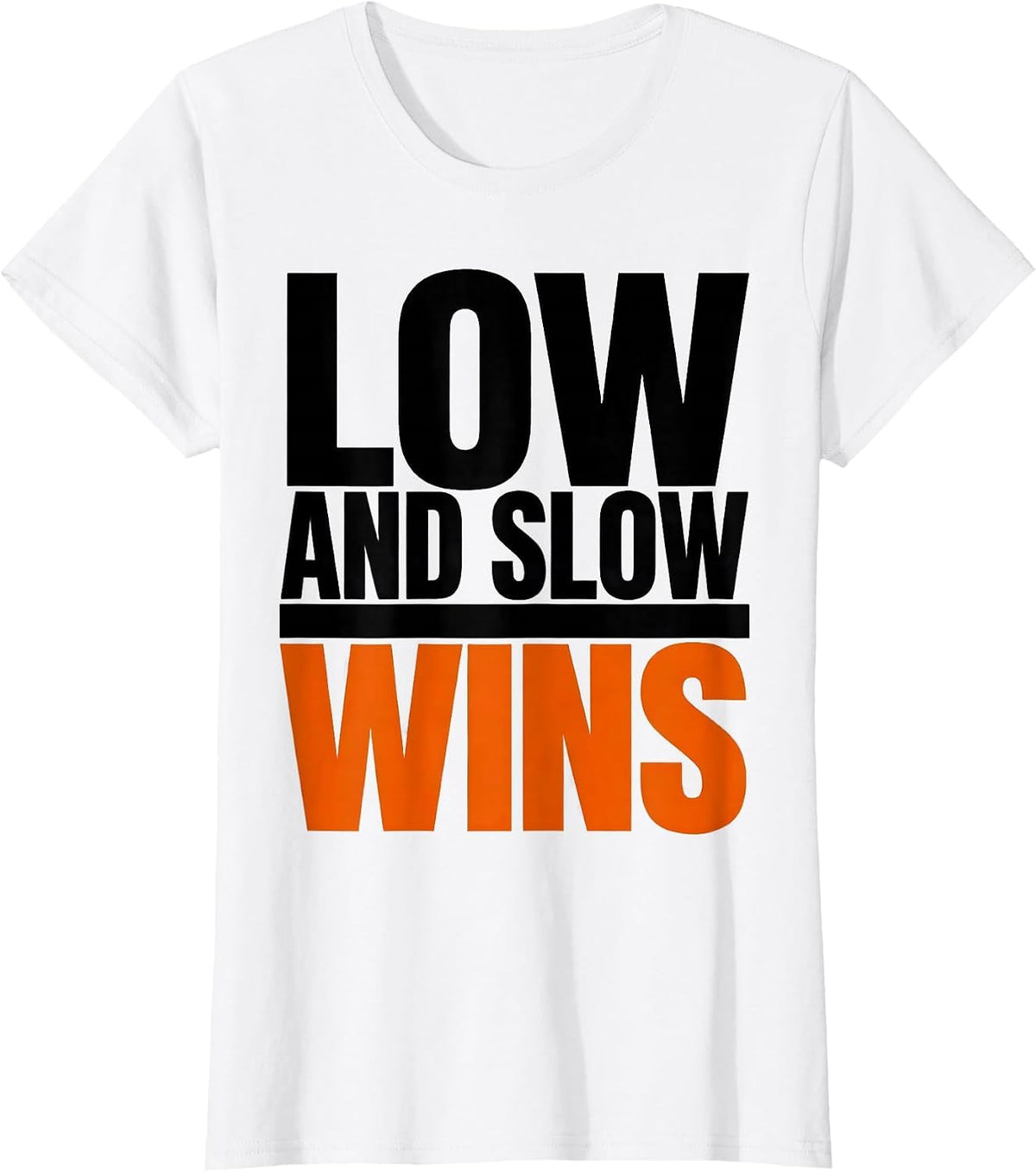 Low and Slow Wins Chef BBQ Pitmaster Design T-Shirt - White
