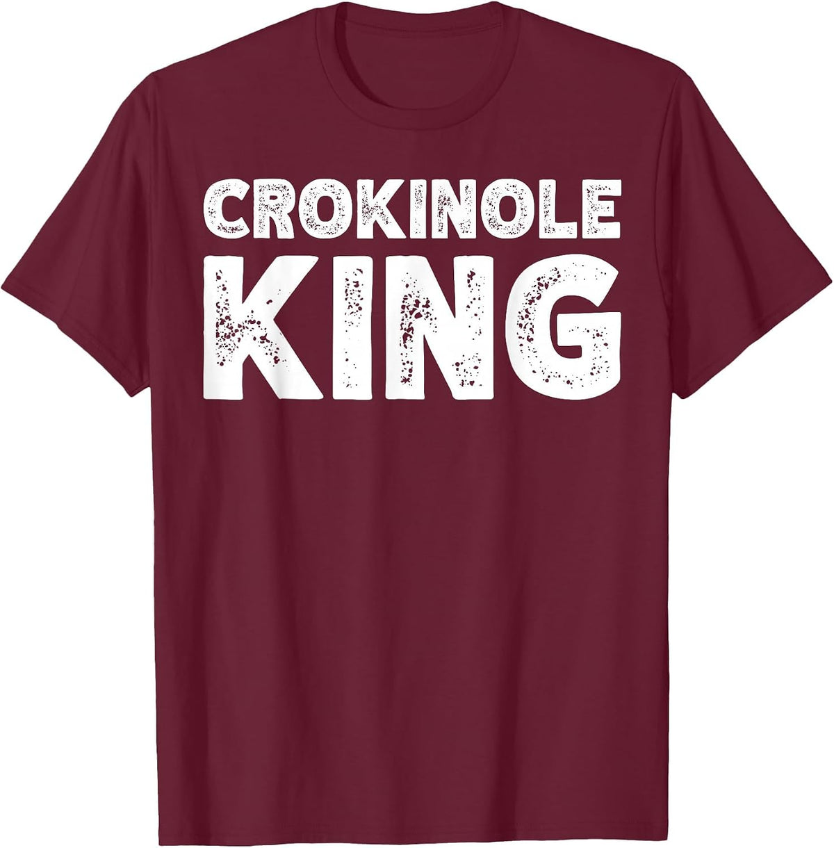 Crokinole Board Game T-Shirt - Burgundy