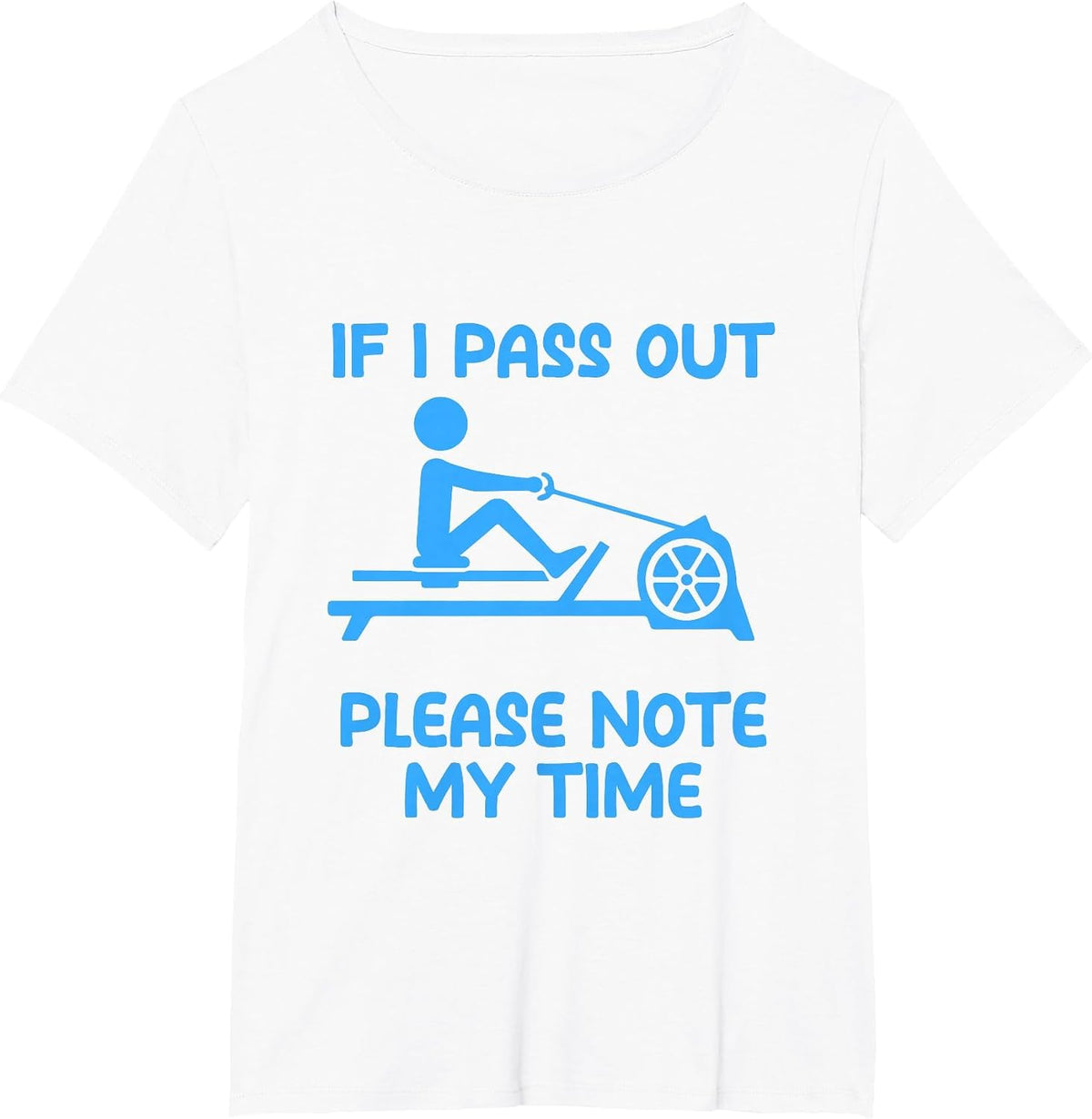 Funny ERG Machine Gym Ergometer Rowing Exercise T-Shirt - White