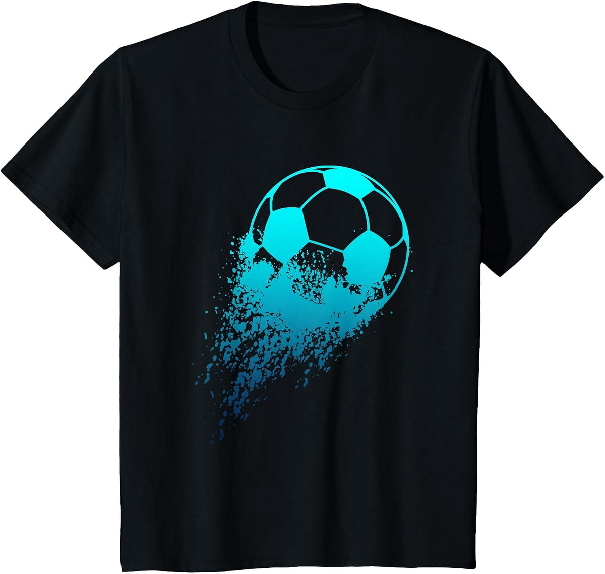 Soccer Player Sport Vintage Men Boys Soccer Ball T-Shirt - Black