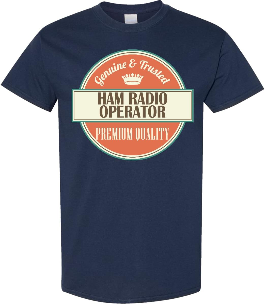 inktastic Ham Radio Operator Funny Gift Idea Adult T-Shirt - Navy Blue